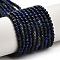 Dyed Natural Lapis Lazuli Beads Strands, Round, 2.5mm, Hole: 0.5mm, about 170pcs/strand, 15.55~15.67''(39.5~39.8cm)