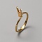 Aluminium Alloy Finger Rings Components, 4 Prong Ring Settings, Golden, US Size 9(18.9mm)