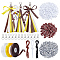 DIY Jewelry Kits, Inclduing Ribbon, Lobster Claw Clasps, Acrylic Bead and Korean Polyester Cord, Mixed Color, 10mm