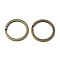 Iron Split Key Rings, Double Loop Jump Rings, Rack Plating, Antique Bronze, 25x2.5mm, Inner Diameter: 20mm