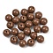 Opaque Acrylic Beads, Round, Camel, 16x15mm, Hole: 2.8mm, about 220pcs/500g