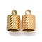 Ion Plating(IP) 304 Stainless Steel Cord Ends, Column, Golden, 10x6mm, Hole: 2mm, Inner Diameter: 5mm