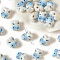 Handmade Porcelain Beads, Animals, Sky Blue, Cat Shape, 18x13mm