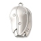 Anti-Tarnish 304 Stainless Steel Pendants, Flower Charm, Stainless Steel Color, 27.5x17x3mm, Hole: 2mm