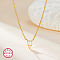 S925 Silver Bead Zircon Necklace Simple French Pendant Clavicle Chain