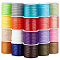 20 Rolls 20 Colors Waxed Polyester Cords, for Jewelry Making, Round, Mixed Color, 1.5mm, about 10m/roll, 1 roll/color