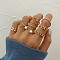 10Pcs Alloy with Crystal Rhinestone Finger Rings, Infinity/Round/Wave, Golden, Inner Diameter: 16~19mm