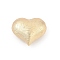 Brass Beads, Heart, Real 14K Gold Plated, 21x25.5x11mm, Hole: 2mm