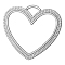 304 Stainless Steel Heart Pendant Cabochon Settings, Stainless Steel Color, Tray: 29x27mm, 36x33mm