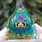 Orgonite Pyramid Resin Energy Generators, Reiki Amethyst Chips Inside for Home Office Desk Decoration, 50mm
