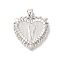 Rack Plating Brass Pendants, Cadmium Free & Lead Free, Heart with Letter A~Z Charms, Letter V, 24x22x3mm, Hole: 5x3.5mm