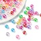 Transparent Acrylic Beads, AB Colors Plated, Round, Mixed Color, 8mm, Hole: 2mm