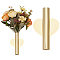 2Pcs Heart Wall Mounted Flower Tube, 201 Stainless Steel Wall Vase Decoration Holder, for Flower Display Decoration, with 2Pcs EVA Double-side Tap, Golden, 107x68x20.5mm