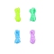 20M 4 Colors Hollow Pipe PVC Tubular Synthetic Rubber Cord, Wrapped Around White Plastic Spool, Mixed Color, 2mm, Hole: 1mm, 5m/color