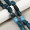 Natural Apatite Beads Strands, Faceted, Nuggets, 19.5~23x14~15.5x13.5~15.5mm, Hole: 0.9mm, about 18~19pcs/strand, 14.96~15.47''(38~39.3cm)