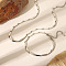 Stylish Stainless Steel Handmade Link Chain Necklaces & Bracelets Sets for Unisex, Luxury Jewelry, Stainless Steel Color