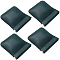 4Pcs Square PU Leather Change Purse with Alloy Shrapnel, Wallets for Women, Dark Green, 8.1x8.1x0.65cm