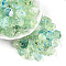 Transparent Acrylic Beads, Nuggets, Two Tone, Pale Green, 16.5x13x10mm, Hole: 1.6mm, about 18pcs/20g