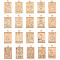 2 Sets Zinc Alloy Pendants, Rectangle with Tarot, Light Gold, 23x14.5x1.5mm, Hole: 1.5mm, 20pcs/set