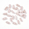 2-Hole Opaque Glass Seed Beads, Rectangle, Misty Rose, 4.5~5x2x1~1.5mm, Hole: 0.5~0.8mm