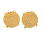 Brass Stud Earring Findings with Round Tray, Lead Free & Cadmium Free, Golden, 18mm, Pin: 13x1mm