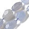 Natural Blue Chalcedony Beads Strands, Faceted, Nuggets, 16.5~27.5x9.5~21.5x9.5~21.5mm, Hole: 2mm, about 12~15pcs/strand, 15.16~15.75''(38.5~40cm)