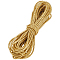 10M Round Imitation Leather Braided Cord, for Pillow Decor, Gold, 4mm, about 10.94 Yards(10m)/Roll