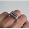Word Fuck Alloy Cuff Rings, Platinum, Inner Diameter: Adjustable