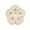 Wood Candle Holders, Flower, Moccasin, 6.15x6.7x2cm, Hole: 18mm