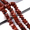 Natural Red Jasper Beads Strands, Nuggets, Faceted, 7~8x10~14x10~14mm, Hole: 1mm, about 50~53pcs/strand, 14.96~15.55''(38~39.5cm)