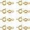UNICRAFTALE 20pcs Golden Spring Ring Clasps Stainless Steel Spring Clasps Closed Ring Clasps Smooth Surface Clasp Connector Findings for DIY Jewelry Making 9x6x1.8mm, Hole 2mm