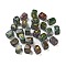 Rectangle Natural Indian Agate Rune Stones, Healing Stones for Chakras Balancing, Crystal Therapy, Meditation, Reiki, Divination, 15~16x11~12x11~11.5mm, 25pcs/set