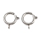 304 Stainless Steel Spring Ring Clasps, Stainless Steel Color, 21x16x2.5mm, Hole: 3mm
