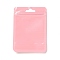 Rectangle Plastic Zip Lock Gift Bags, with Transparence Windows Resealable Bags, Light Coral, 11x8x0.15cm, Unilateral Thickness: 2.5 Mil(0.065mm)