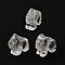 Chinese Zodiac Natural Quartz Crystal Carved Beads, Rock Crystal Animal Beads, Tiger, 18x19x9mm, Hole: 1.2mm