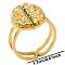 Geometric Minimalist Flat Round 304 Stainless Steel Cuff Rings, Wide Band Open Rings