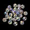 AB Color Plated Glass Beads, Faceted Round, Lavender, 8x7mm, Hole: 1.5mm