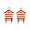 Alloy Enamel Pendants, Golden, House, 20x12x1mm, Hole: 1.6mm