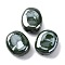 Handmade Polymer Clay Beads, Oval, Dark Green, 28.5x23.5x14mm, Hole: 2.2mm