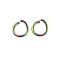 Ion Plating(IP) 304 Stainless Steel Open Jump Rings, Ring, Rainbow Color, 5x0.7mm, 21Gauge, Inner Diameter: 3mm