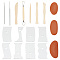 Clay Tools Kits, including Acrylic Scrapers, for Clay Crafts, Clay Knife, Oval DIY Silicone Molds, Polymer Clay Sculpture Tool, Stainless Steel Needle, Mixed Color
