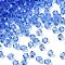Transparent Glass Beads, Bicone, Faceted, Deep Sky Blue, 4x3.5mm, Hole: 0.8mm, about 720pcs/bag