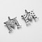 Initial Letter Brass Micro Pave Cubic Zirconia Pendants, Letter.M, 9~10x4~10x1.5~2mm, Hole: 1.5mm