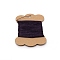 Wax Cord, with Craft Paper Cards, Flat, for Bracelet Making, Indigo, 1mm, about 32.81 Yards(30m)/Card