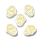 Handmade Porcelain Beads, Snail, Famille Rose Porcelain, Yellow, 20x17x7.5mm, Hole: 2.5mm