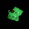 Luminous Resin Lucky Cat Display Decorations, Home Office Decoration, Glow in the Dark, White, 21x21x30.5mm