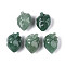 Natural Green Aventurine Heart Beads, No Hole/Undrilled, 28~31x21~23x18.5~20mm