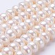 Fili di perle di perle d'acqua dolce coltivate naturali PEAR-P002-30-1