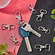 SUPERFINDINGS 80Pcs 2 Style Alloy & Iron Swivel Lobster Claw Clasps FIND-FH0001-26-3