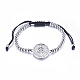 Bracelets de perles tressés en laiton réglables BJEW-F282-29-RS-3
